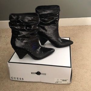 Slouchy Sequin Booties